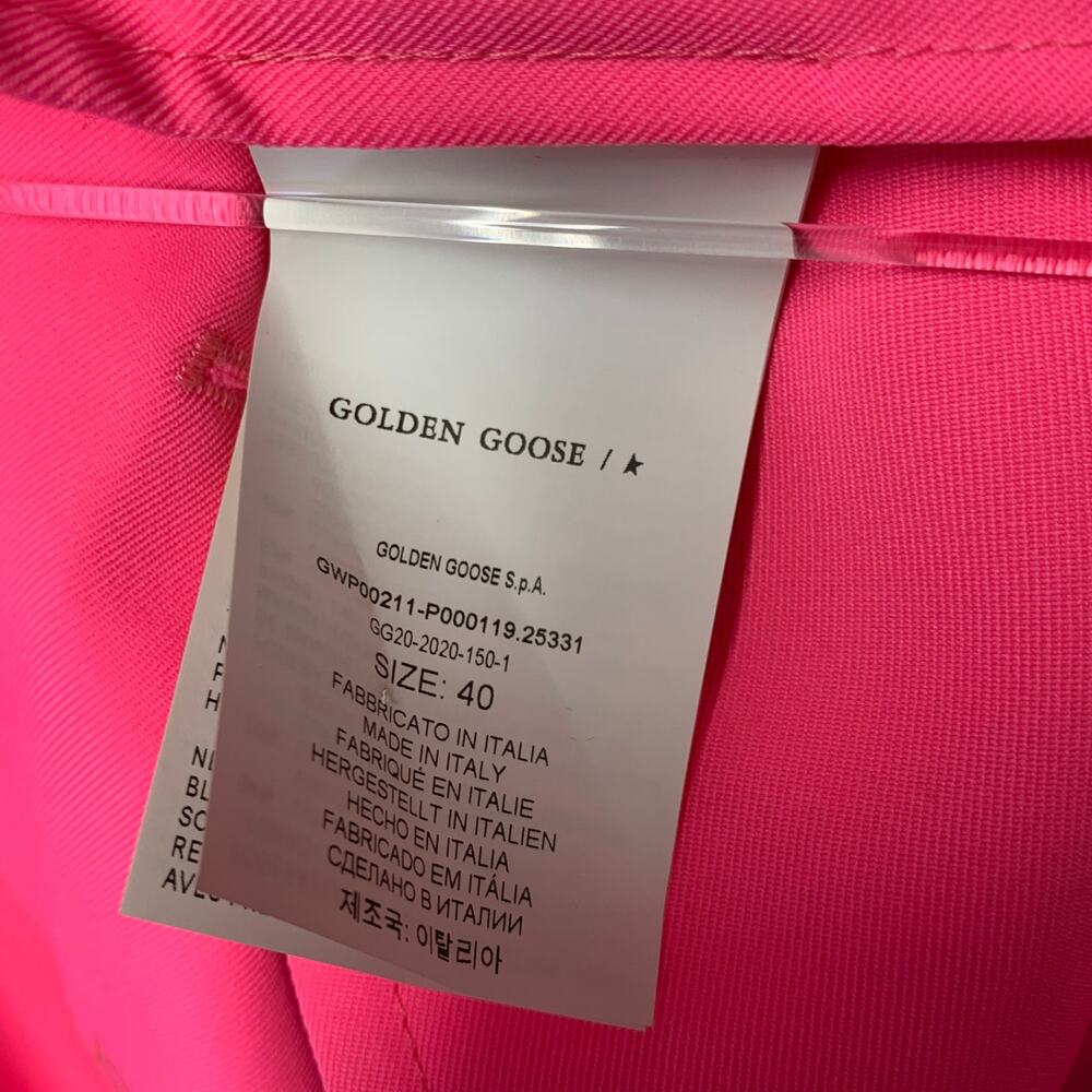 GOLDEN GOOSE Size S Pink Polyester Trench Coat - Picture 9 of 11